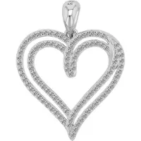 Akzent dames hanger "Josiah" uit 925 Sterlingzilver, gerhodineerd, duurzaam
