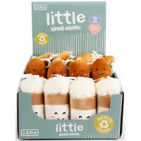 Living Nature pluche sleutelhanger speelgoed coffee shop clip 5 cm.