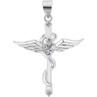 Akzent Unisex Hanger "Colbie" aus 925 Sterlingzilver, gerhodineerd, duurzaam