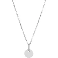 Akzent dames ketting met hanger Maddy ketting van roestvrij staal, graveerbare munthanger