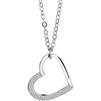 Akzent dames ketting met hanger "Carla" aus 925 Sterlingzilver, gerhodineerd, duurzaam