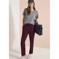Cecil Dames Mid Waist Slim Legs broek in casual fit - Rood - XXL