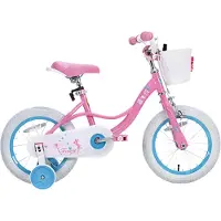 Happiq Peuter- en Kinderfiets 30 cm – Voor Meisjes van 2–9 Jaar – Zijwieltjes, Handrem en Mand – Peuterfiets – Roze