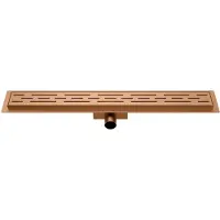 Best design Liora douchegoot brons geborsteld met flens 100cm