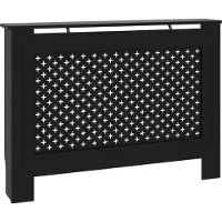 vidaXL Radiatorombouw 112x19x81,5 cm MDF zwart