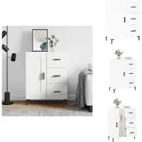 vidaXL Dressoir - Dressoirs - Kast - Wandkast - Dressoir 69,5x34x90 cm bewerkt hout wit