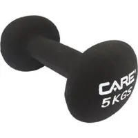 Care fitness dumbell set - 2 x 5 kg - zwart - neopreen