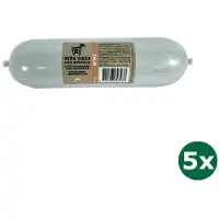 Freds 5x900 gr gestoomd vers vlees worst zalm graan en glutenvrij hondenvoer