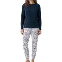Schiesser Pyjama 'Mix & Relax' donkerblauw