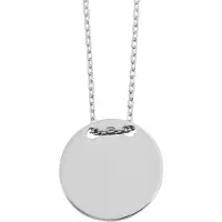 Akzent uniseks ketting met hanger "Halona" aus 925 Sterlingzilver, gerhodineerd, duurzaam