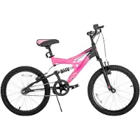Happiq Kinderfiets – Voor kinderen 5-13 jaar – Mountainbike, dubbele vering – 51 cm, roze