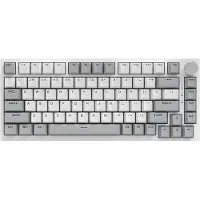 Ajazz AK820 – Mechanisch Toetsenbord 75% – Bedraad USB-C Gaming Keyboard – Hot Swap – Compact QWERTY – 82 Keys – Wit/Grijs