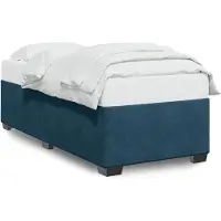 vidaXL Bedframe fluweel blauw 100x200 cm