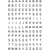 Herma Letters 5 mm A-Z watervast folie transp. zwart 2 vellen - 10 stuks