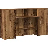 vidaXL Receptiebalie 180x50x103,5 cm bewerkt hout oud houtkleurig