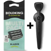 Boldking Scheermesjes Sensitive - 8 Stuks Inclusief Houder met Zuignap - Gevoelige Huid - Heren & Dames