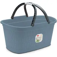 Stefanplast Heupwasmand met handgrepen 'Domus' - 35 liter - Smoky Blue