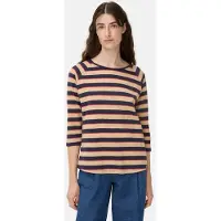 Camel active T-shirt met 3/4-mouwen en strepenpatroon - Maat womenswear-S - Karamel