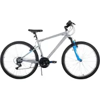 Happiq Mountainbike – Voor heren en dames – 18 snelheden, stalen frame, V-rem, hardtail – 66-69 cm, lichtgrijs