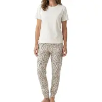 Schiesser Pyjama 'Mix & Relax' offwhite