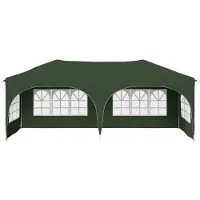 vidaXL Opklapbare feesttent 575 x 288 x 245 cm, groen, Oxford-stof