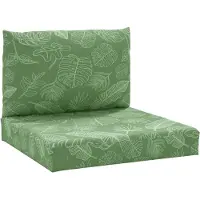 vidaXL Palletkussens 2 st bladpatroon oxford stof