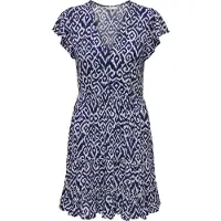 ONLY Zomerjurk 'ONLClaudette' donkerblauw / wit