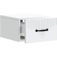 vidaXL Muurbevestigde Nachttafel met lade 2 pcs Wit 34,5 x 33 x 20 cm