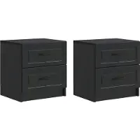 vidaXL Nachtkastje 2 st Zwart 43 x 34,5 x 44,5 cm Bewerkt hout