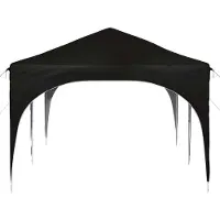 vidaXL Pop-up Feesttent 575 x 288 x 245 cm Zwart Oxford Stof