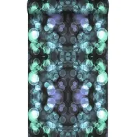 Origin Wallcoverings behang kaleidoskoop-motief licht azuurblauw en lila paars - 337203 - 53 cm x 10,05 m