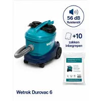 Wetrok Durovac 6 professionele stofzuiger met gratis 1 pak stofzuigerzakken (factuur wordt meegezonden in de doos).