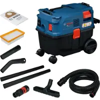 Bosch GAS12-25LS NL/LUX Stofzuiger (Slang 3,1, 2x buis, vloermondstuk, spleetmondstuk, machineadapter, fleecezak) - 06019S3100