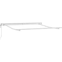 vidaXL Uitschuifbare luifel Groen en Wit 300 x 250 cm