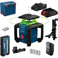 Bosch GRL 18V-4-34 CVG | Accu rotatielaser 18V groen + LR45 + WM5 in L-BOXX (1x 4.0Ah ProCORE accu + GAL 18V-40 lader) - 0601061H02