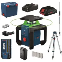 Bosch GRL 18V-3-31 G Set | Accu rotatielaser 18V groen + LR3-2 + BT 170 HD + GR 240 in L-BOXX (1x 4.0Ah ProCORE accu + GAL 18V-40 lader) - 0615A500DG