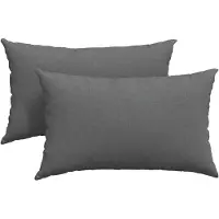 vidaXL Zitkussens 2 pcs Stof Donkergrijs 50 x 30 cm