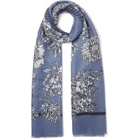 Liu Jo Sjaal blauw gemêleerd / donkergrijs / zwart / offwhite