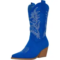 Salinyang Cowboylaarzen blauw / wit