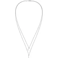 Elli - Halsketting - Dames Laagje Cirkel Staaf Hanger Geo in 925 sterling zilver verguld - Dames