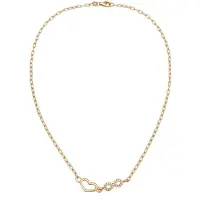 Elli - Halsketting - Ketting kort met Steen Dames Hart hanger Glas Kristallen Xilion Geslepen Wit 925 Sterling Zilver 40 cm - Dames