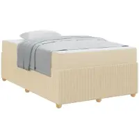 vidaXL Bedframe Crème 120 x 190 cm Stof