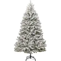vidaXL Kunstkerstboom met 300 LED Groen en Wit 240 cm PVC en Metalen