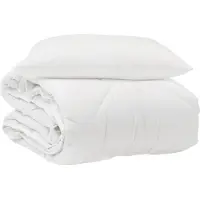vidaXL All-Season Deken met kussen 2 st Wit Microvezel