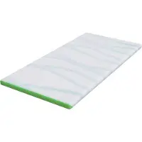 vidaXL Matras Topper Wit en Groen 100 x 200 cm Jacquard Stof