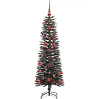 vidaXL Kunstkerstboom met 150 LED Groen 120 cm PVC en Plastic en Staal
