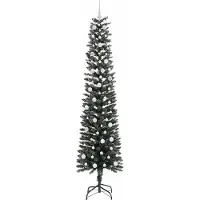 vidaXL Kunstkerstboom met 300 LED Groen 240 cm PVC en Plastic en Staal