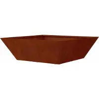 vidaXL Plantenbak 5 st Roestkleurig 50 x 50 x 15 cm weervast staal