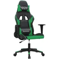 vidaXL Massage gamestoel kunstleer zwart en groen