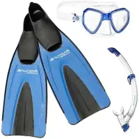 Salvimar Morpheus Anti Fog Noblis Tris Snorkeling Set Blauw EU 42-43